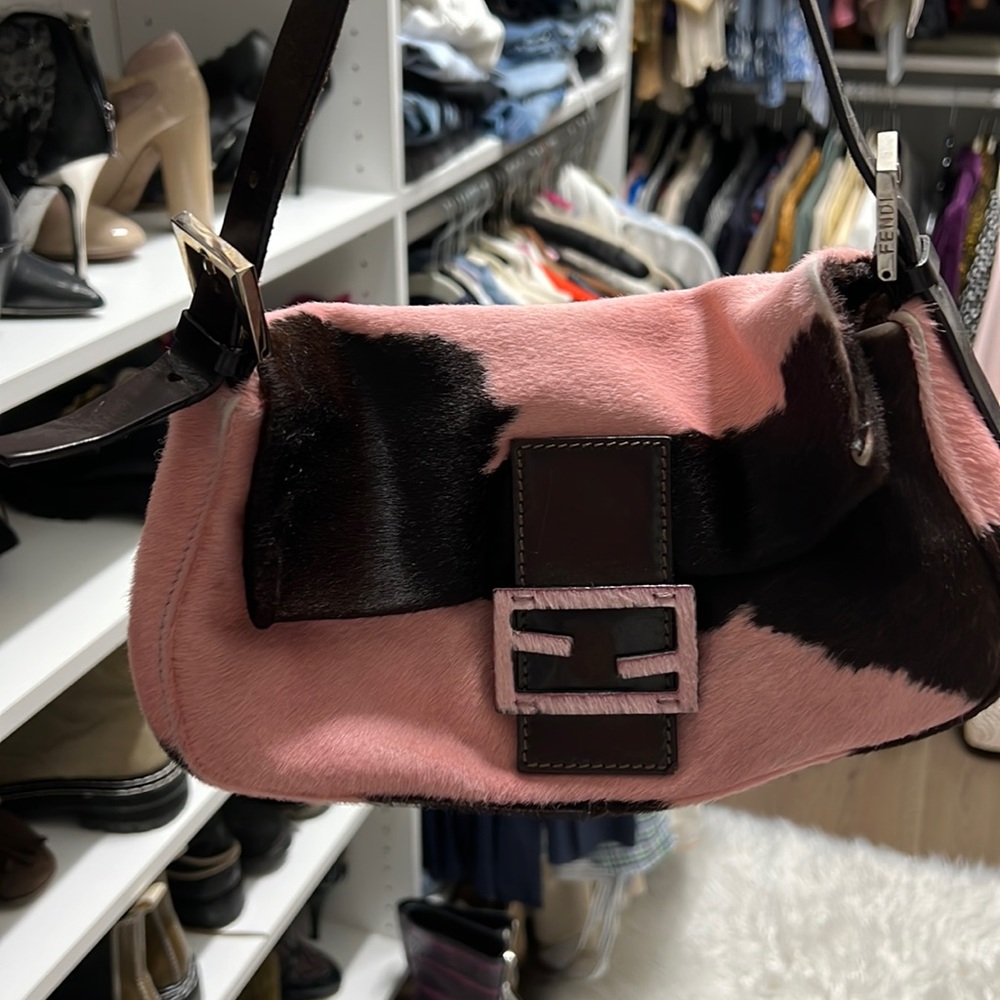 Fendi cow hair baguette
